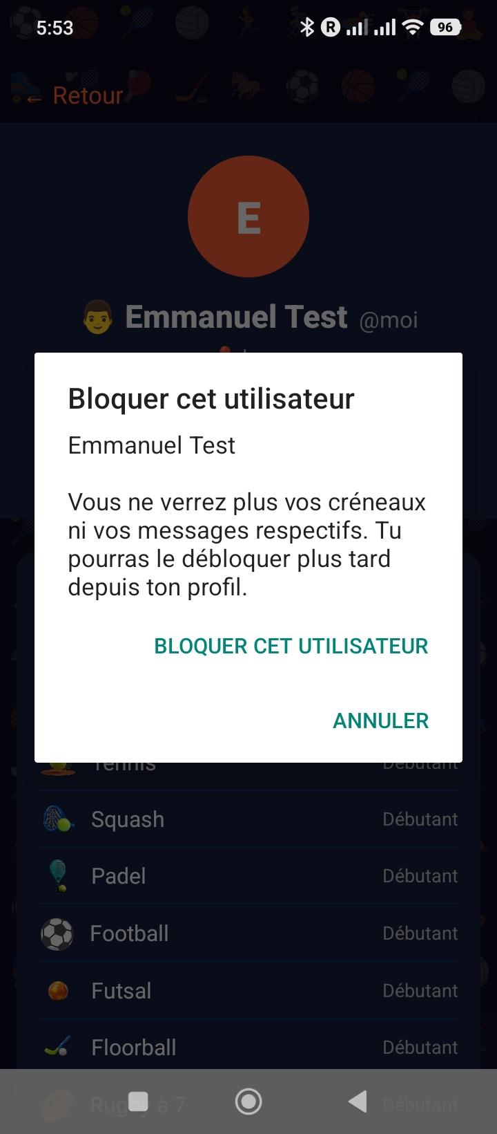 Bloquer cet utilisateur