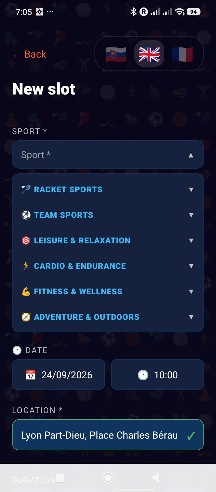 Creating a slot