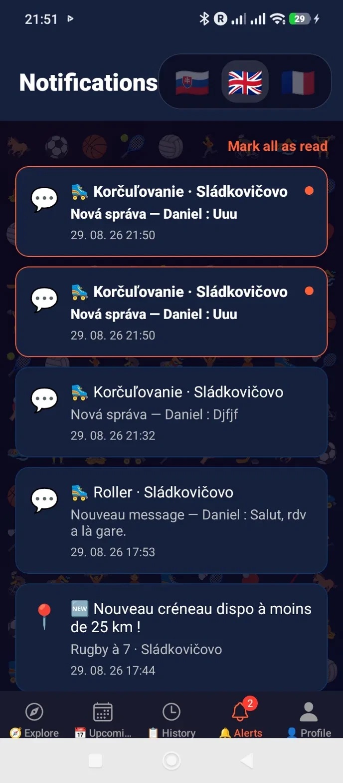 The app's Notifications tab