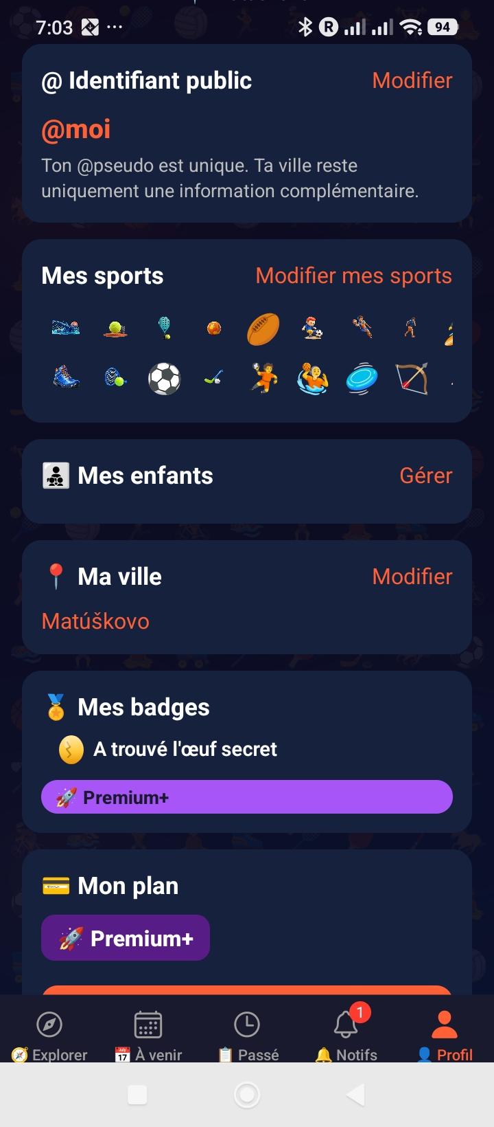 Mon profil