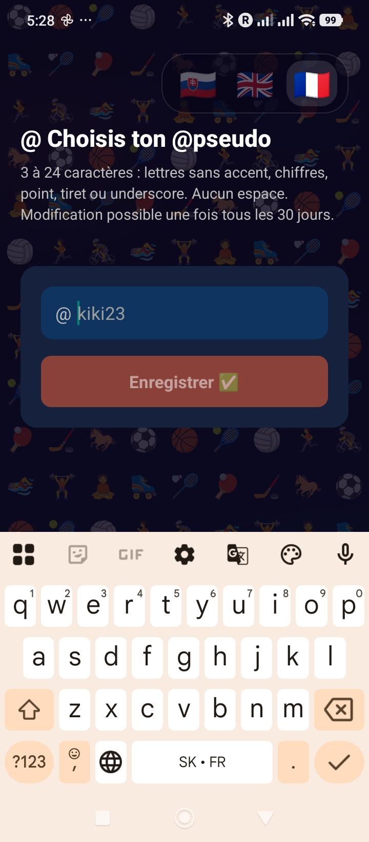 Choix du pseudo public